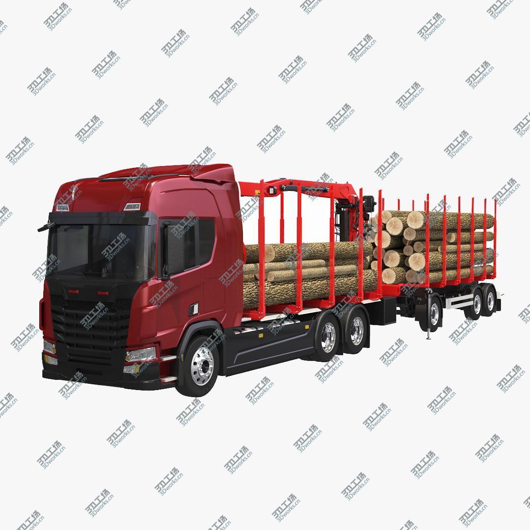 images/goods_img/20210313/3D Generic Logging Truck and Trailer/1.jpg